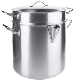 Contacto Simmertopf, Edelstahl Ø 24 Cm, 6 L, Induktionsgeeignet, Mit Deckel, Messstab Und Einfülltrichter -Contacto Küchenausstattung Verkäufe 11d2a288 3dde 4fe6 90da 6df73729cbad 3