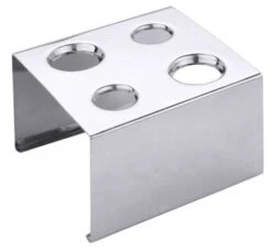 2x Contacto Eishörnchenständer, Edelstahl, Mit Je Zwei Löchern à 27 Und 35 Mm, L: 12 Cm, B: 12 Cm, H: 7,5 Cm