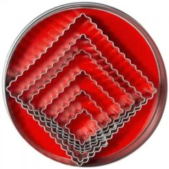 3x Contacto Ausstechformen, Weißblech, Sechs Stück, Länge: 23 Mm - 85 Mm, Höhe: 30 Mm