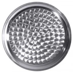 2x Tablett, Rund Aus Edelstahl 18/0, Hochglänzend, Bodenfläche Mit Holografie-Effekt -Contacto Küchenausstattung Verkäufe 542c20e4 b64f 4486 ab2c 20edb7121dfc