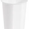 7x Tischabfallbehälter, Weiß, SAN-Kunststoff, Stapelbar, Durchmesser: 13 Cm, Höhe: 15 Cm, Volumen: 1,25 L