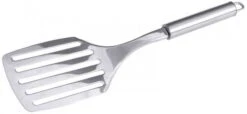 4x Pfannenwender, Längs Perforiert Serie POLARIS, Spatel, Edelstahl, Spatelmaß: 13 Cm X 8 Cm, Gesamtlänge: 27 Cm