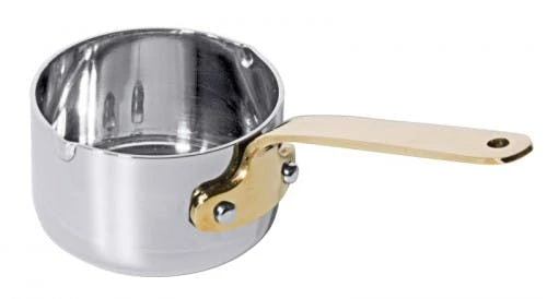 3x Stielkasserolle 5 Cm Flach Edelstahl Mit Messinggriff Mit Beidseitigem Ausguss 1 3x Stielkasserolle 5 Cm Flach Edelstahl Mit Messinggriff Mit Beidseitigem Ausguss