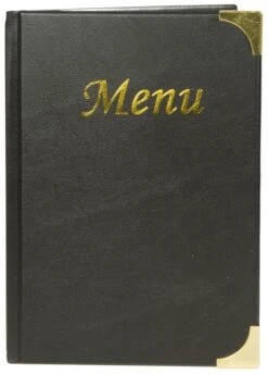 Contacto Speisekartenmappe A5 Schwarz