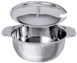 2x Contacto Suppenterrine. Edelstahl. Volumen: 1.5 L. Durchmesser Innen: 17.5 Cm. Gesamthöhe: 8.5 Cm