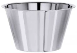 8x Dariol-/ Becherförmchen Aus Edelstahl 18/10, Seidenmatt Poliert, Mit Glattem, Flachem