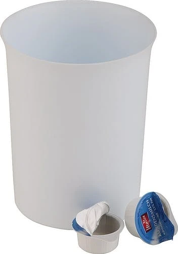 7x Tischabfallbehälter, Weiß, SAN-Kunststoff, Stapelbar, Durchmesser: 13 Cm, Höhe: 15 Cm, Volumen: 1,25 L 2 7x Tischabfallbehälter, Weiß, SAN-Kunststoff, Stapelbar, Durchmesser: 13 Cm, Höhe: 15 Cm, Volumen: 1,25 L – Bild 2