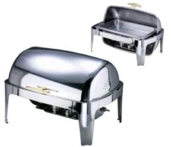 Contacto Roll-Top Chafing Dish, Mit Zwei Brennbehälter, Regulierbarer Elektrischer Heizquelle